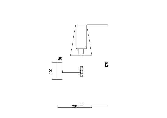 Настенный светильник (бра) Freya Tida FR5196WL-01BBS - фото