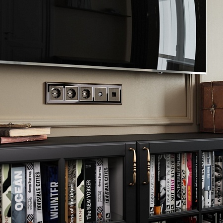 Накладка для розетки IP20 бронзовый WL12-SKGS-IP20-CP - фото