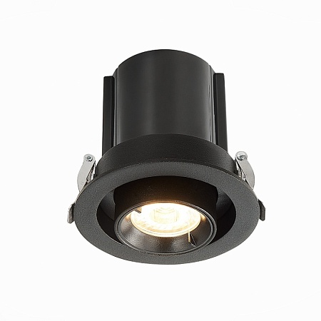 Св-к встр. Черный LED 1*12W 3000K 900Lm Ra80 24° IP20 D90xH92 180-240V ST702.338.12 - фото