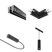 Трековая система Technical накладная магнитная чёрная 150x150 TS-R-150-TR041-2-12W4K-B