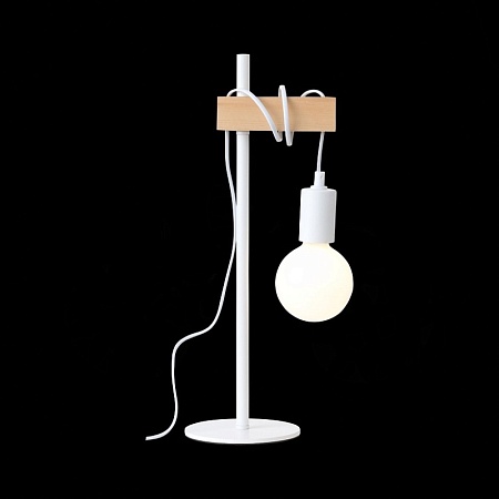 Прикроватная лампа Белый, Светлое дерево E27 1*60W SL1142.504.01 - фото