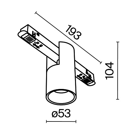 Трековая система Technical магнитная для натяжного потолка чёрная 150x150 TS-P-150-TR122-4-7W-DS-B