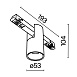 Трековая система Technical магнитная для натяжного потолка чёрная 150x150 TS-P-150-TR122-4-7W-DS-B