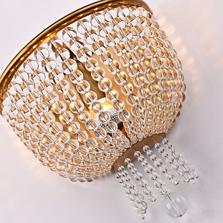 Бра Jacqueline White Sconce Brass Imperiumloft 219343-22 - фото