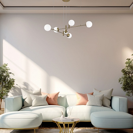 Подвесной светильник Eurosvet 70146/6 латунь - фото