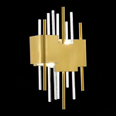 Бра ST-Luce Матовое золото/Матовое золото,Прозрачный E14 2*40W SL1633.201.02 - фото