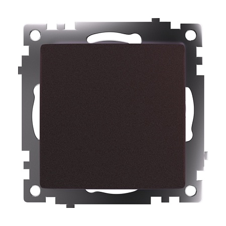 Переключатель 1-клавишный (механизм), STEKKER GLS10-7105-04, 250V, 10А, серия Катрин, шоколад - фото