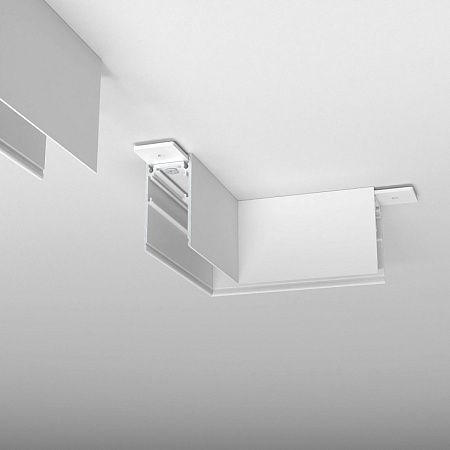 Коннектор угловой для накладного шинопровода Slim Magnetic белый 85090/00 - фото