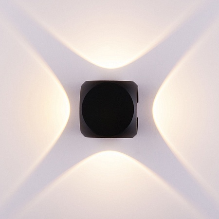 Пылевлагозащи&lt;wbr&gt;щенный светодиодный светильник CUBE черный IP54 1504 TECHNO LED - фото