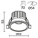 Встраиваемый светильник Technical Round DL058-7W3K-BS - фото