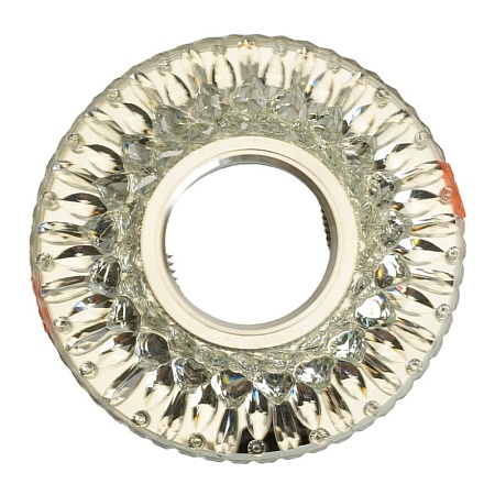 Светильник встраиваемый с белой LED подсветкой Feron CD4028 потолочный GX53 без лампы прозрачный - фото