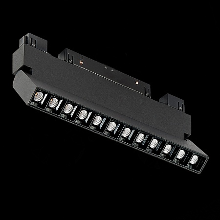 Магнитный трековый светильник Черный LED 1*12W 3000K 1 009Lm Ra>90 36° IP20 L219xW22xH1 ST364.436.12 - фото