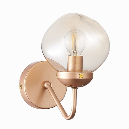 Светильник настенный Золотистый/Янтарный E14 1*40W SLE155701-01 - фото