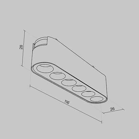 Трековый светильник Technical Points  TR082-1-6W3K-M-B - фото