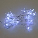 Светодиодная гирлянда Feron CL589 линейная Звездочки на проволоке, 5000К, с питанием от батареек, прозрачный шнур 2.3м - фото