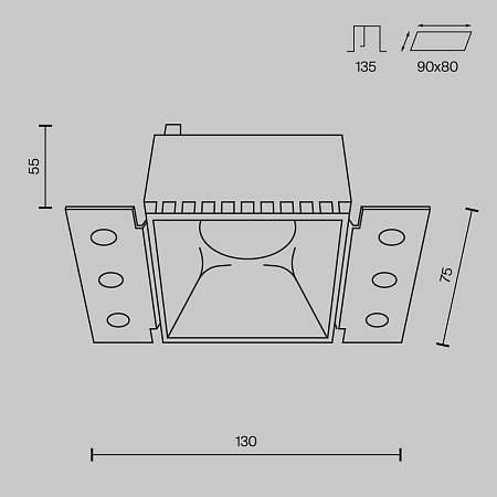 Встраиваемый светильник Technical Share DL051-01-GU10-SQ-WB - фото