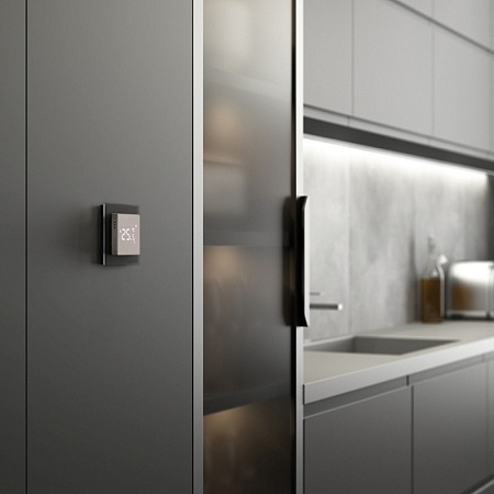 Умный сенсорный терморегулятор  для теплого пола (дымчатый) W1151217 - фото