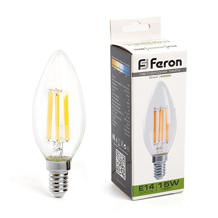 Лампа светодиодная Feron LB-717 Свеча E14 15W 230V 4000K - фото