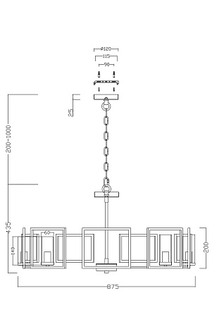 Подвесной светильник Maytoni Bowi H009PL-08G - фото