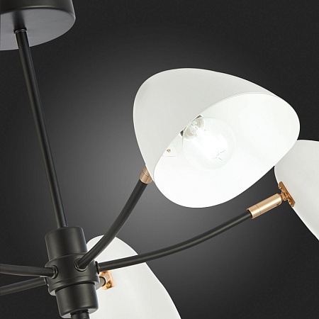 Светильник потолочный Черный, Золотой/Белый E14 5*40W SLE103602-05 - фото