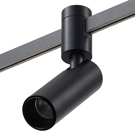 Магнитный трековый светильник FARM Черный LED 1*5W 3000K 341Lm Ra90 60 IP20 D35xH100 24 ST811.406.05 - фото