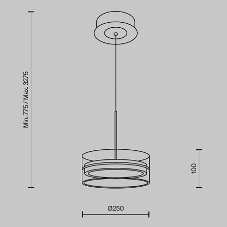 Подвесной светильник Maytoni Dress code MOD348PL-L18BBS3K - фото