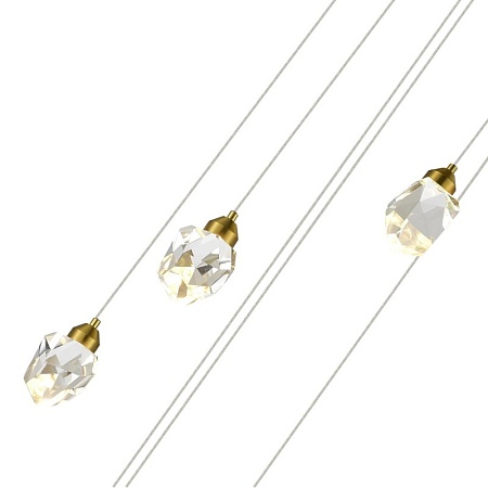Светильник подвесной ST-Luce Золотистый/Прозрачный LED 6*3W 3000K SL6114.203.06 - фото