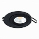 Св-к встр. Черный GU10 1*7W IP20 D100xH23 220V Без ламп ST216.408.01 - фото