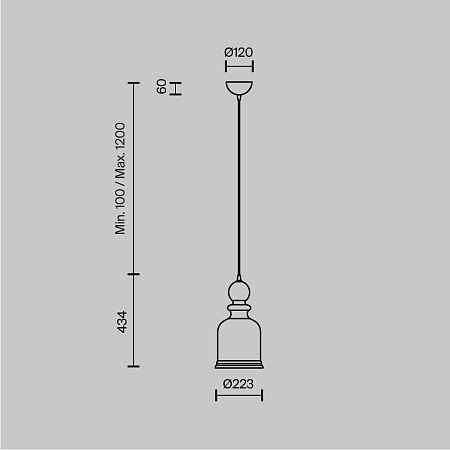 Подвесной светильник Maytoni Tone P002PL-01BZ - фото