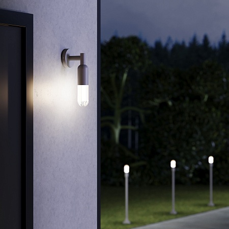 Уличный настенный светильник ISIDA 35165/U серый Elektrostandard - фото