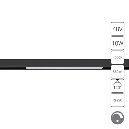 Магнитный трековый светильник Arte Lamp LINEA 0.1-10V A4682PL-1BK - фото