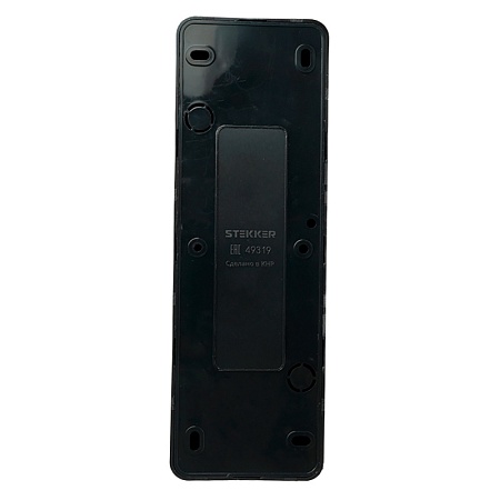 Розетка 4-местная б/з открытой установки, STEKKER, 250В, 10А, IP20, серия София, черный, MST10-14-02 - фото