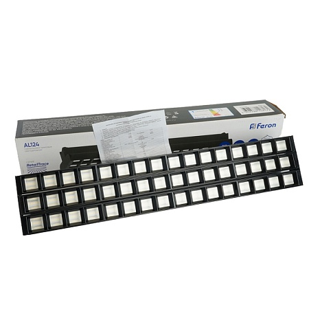 Светодиодный светильник Feron AL124 трековый однофазный на шинопровод 3*30W 4000K 60 градусов черный - фото
