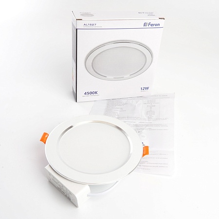 Светодиодный светильник Feron AL1527 встраиваемый 12W 4500K белый - фото