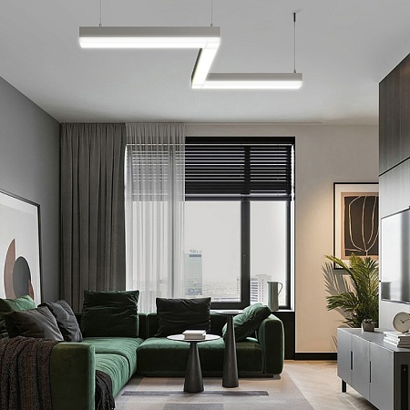 Светильник светодиодный линейный Feron AL4020 IP20 18W 4000К, рассеиватель матовый в алюминиевом корпусе, белый 590*70*55мм серия MattLine - фото