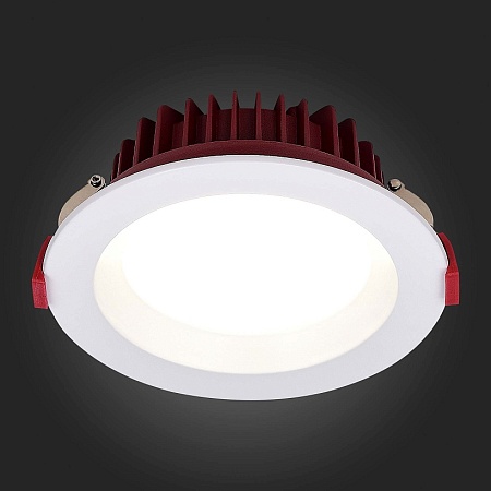 Св-к встр. Белый LED 1*12W 4000K 960Lm Ra80 100° IP44 D115xH47 100-240VV ST752.548.12 - фото