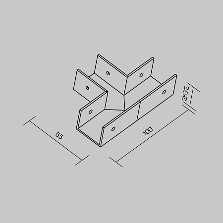 Коннектор T-образный для профиля Elasity IP - фото