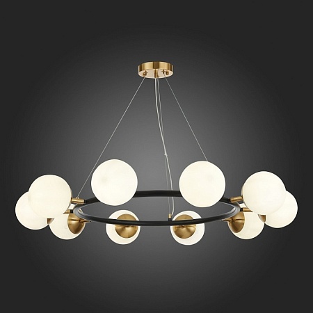 Светильник подвесной Черный, Латунь/Белый E27 10*60W SLE220403-10 - фото