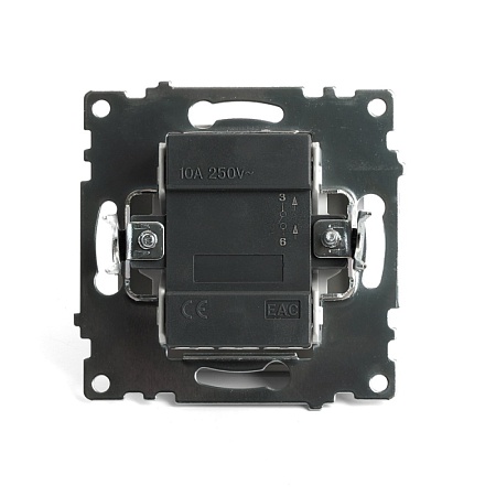 Выключатель 1-клавишный (механизм) STEKKER, GLS10-7103-08, 250В, 10А, серия Катрин, золото - фото