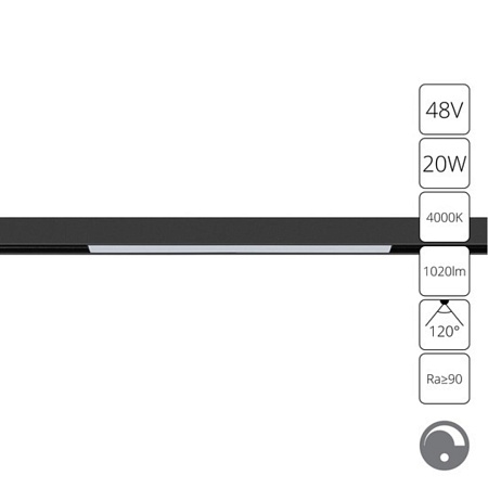 Магнитный трековый светильник Arte Lamp LINEA 0.1-10V A4683PL-1BK - фото