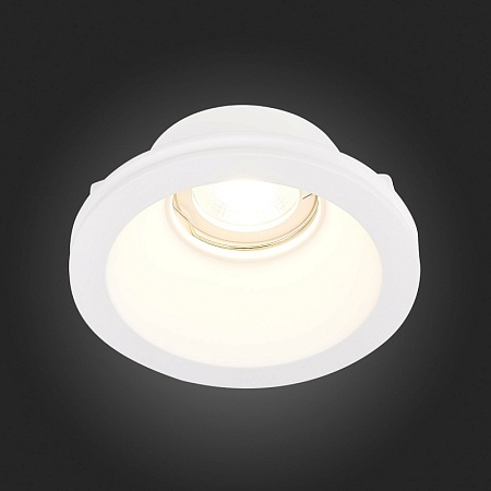 Св-к встр. из гипса Белый GU10 1*50W IP20 D120xH50 180-240V Без ламп ST254.308.01 - фото