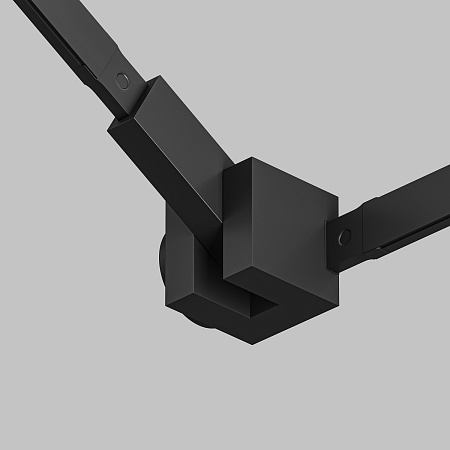 TR5213-BK Угловой соединитель 90° стена-потолок с поворотом трека под произвольным углом, для трека Air, серия Base, черный, алюминий - фото