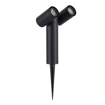 Светильник уличный наземный ST-Luce черный/белый GU10 2*50W SL9011.405.02 - фото