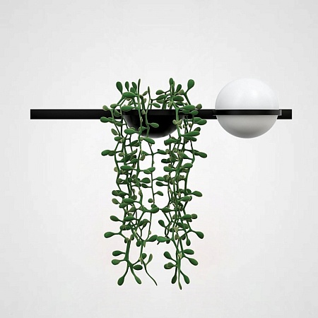 Бра Palma Wall Lamp 1 Шар + 1 Вазон Горизонтальная Imperiumloft 168494-22 - фото