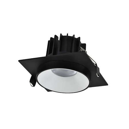 Св-к встр. Черный, Белый LED 1*10W 3000K 700Lm Ra>90 36° IP44 D79xH61 85-265V ST758.438.10 - фото