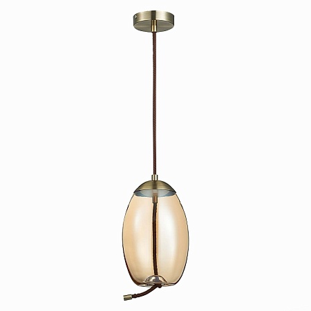 Люстра подвесная ST-Luce Бронза/Янтарный LED 1*10W 3000K SL6108.333.01 - фото