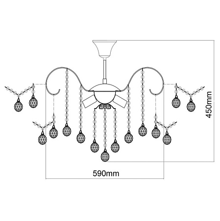 Люстра потолочная MW-Light Жемчуг 232016708 - фото