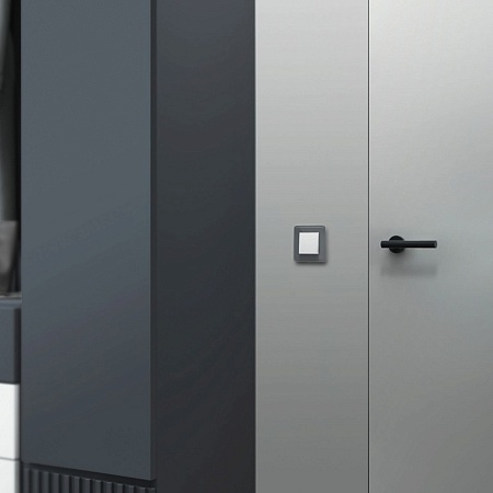 Выключатель одноклавишный (белый матовый) W1110061 - фото