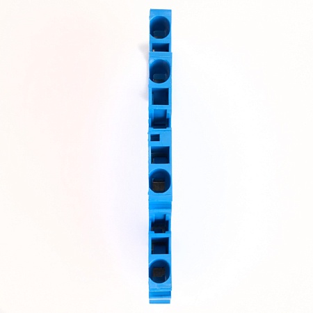 Зажим пружинный, 4-проводной проходной 2 уровня ЗНИ - 2,5 (JXB ST 2,5), синий STEKKER - фото