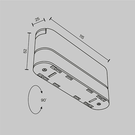 Комплектующие для трекового светильника Technical Accessories for tracks Radity TRA084FC-11SW - фото